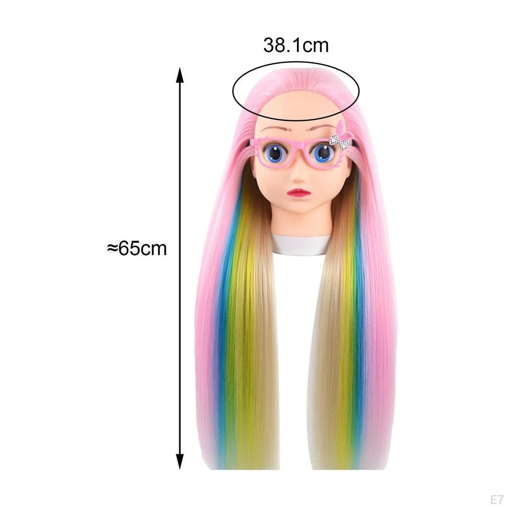 Doll Head Model with Desktop Stand Kids Styling Practice Training Manikin