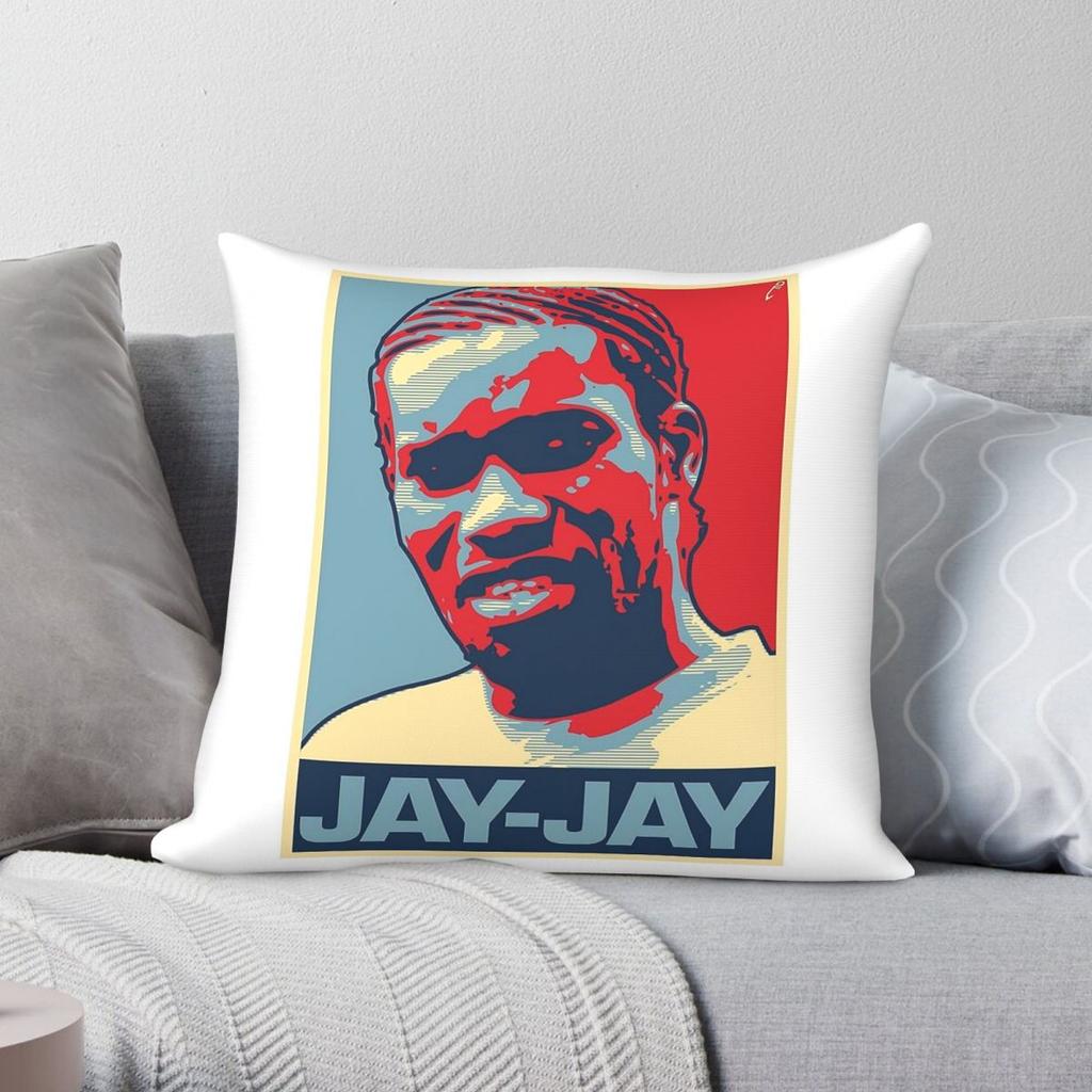 JayJay Okocha Square Pillowcase Polyester Linen Velvet Pattern Zip Decor Throw Pillow Case Car Cushion Cover