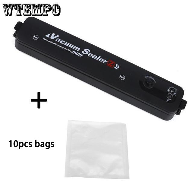 Kuchyňský vakuový balicí stroj pro domácnost s 10 ks vakuových sáčků Domácí balicí stroj na vakuové těsnění na potraviny