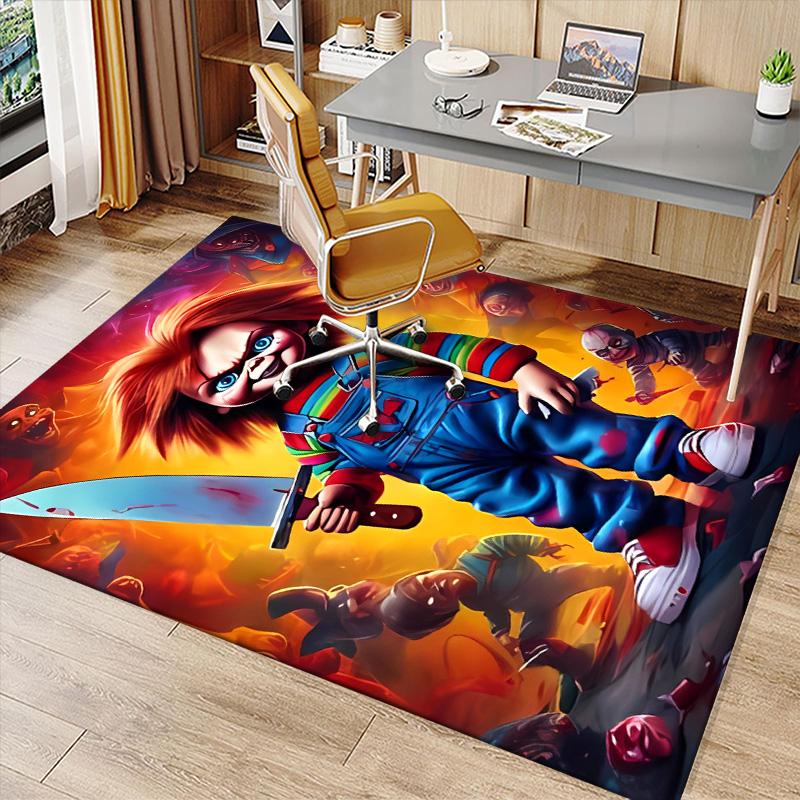 Chucky1 Printed Absorbent Washable Carpet, Non-Slip Bathroom Mats, Kitchen Rugs, Yoga Mat,Living Room Entrance, Camping Picnic Rugs