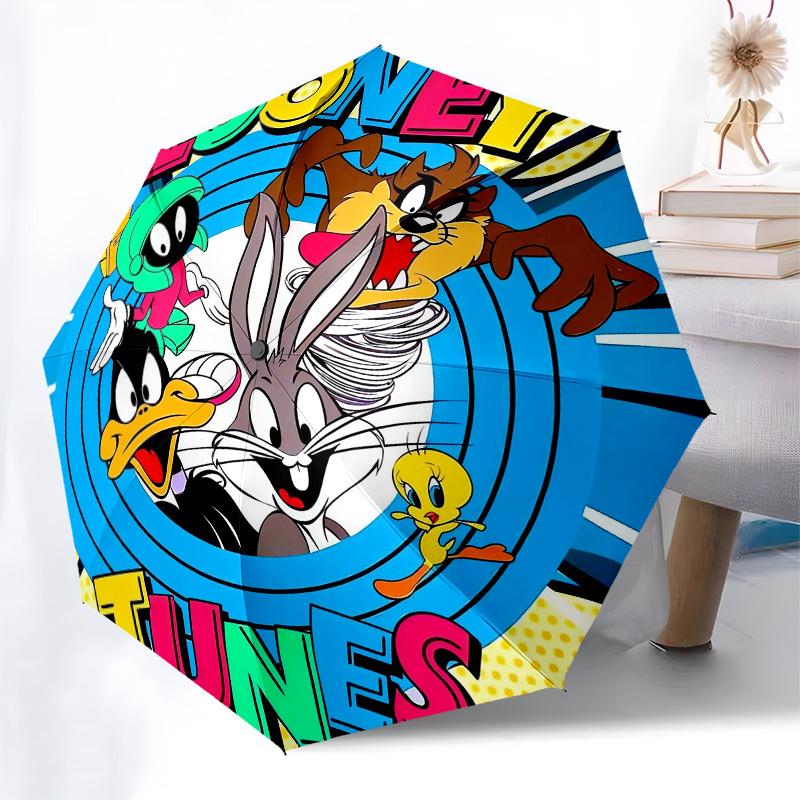 1pc Looney Tunes Characters Umbrella with Plastic Handle,Suitable for All Seasons Travel Outdoor Multi-functional UmbrellaDCS277