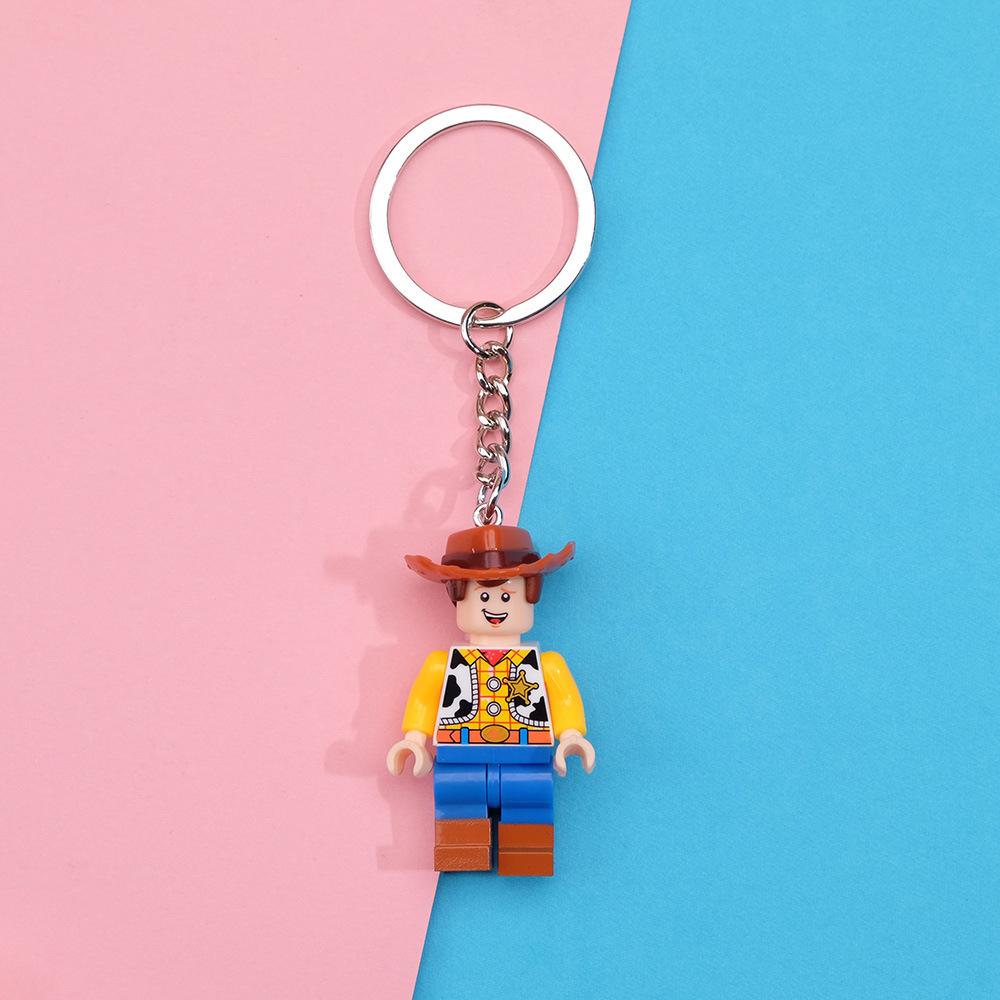 Spider-Man Cartoon Cute Keychain Anime Car Circle Chain Pendant Captain Bass Unicorn Key Chain Bag Pendant Halloween Gift