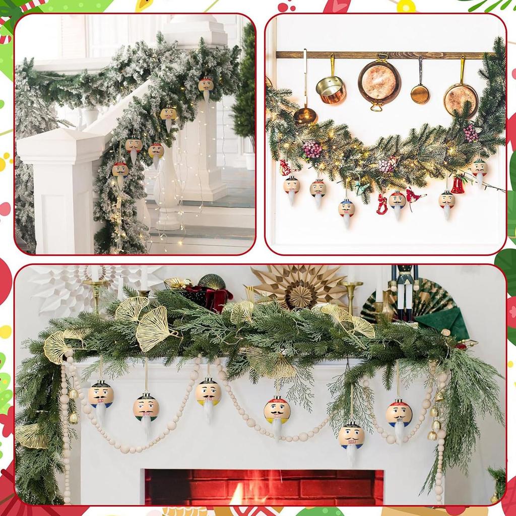 Christmas Ball Ornaments Charm With 12 Faces 12 Pieces Christmas Tree Pendants Ornaments For Holiday Wedding Party Wreath Window