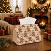 1pc Minimalist Sweet Holiday Tissue Box - Gingerbread Man Napkin Storage Box, Suitable for Rolls/Facial Tissues/Single Sheets, Multi-Functional Storag