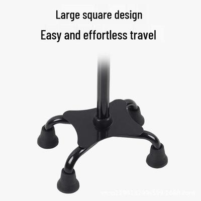 Adjustable Non-slip Four-legged Aluminum Walking Cane for Elderly and Disabled