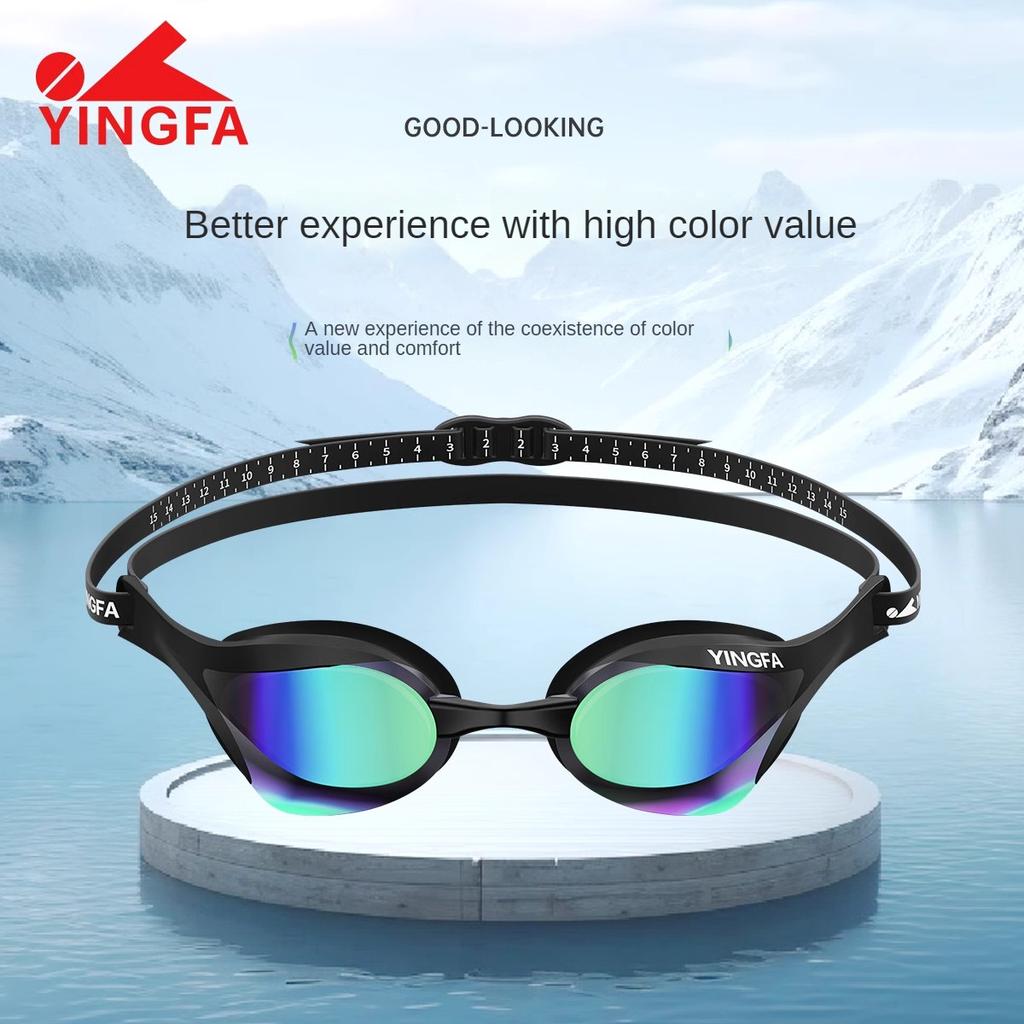 Yingfa Professional Swimming Goggles Waterproof Racing Electroplating Anti-Fog Diving Glasses With Replaceable Nose Buckle2