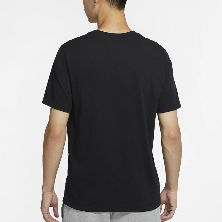 Nike T Shirts Men's Black Crew Neck Moderate Straight Fit CV2048-010