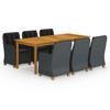VidaXL 7-piece Garden Dining Set, Dark Grey.