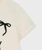 FALLETT Flowing Ribbon Crop Short Sleeve Tee Ivory