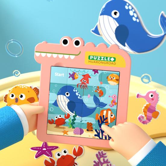 Slide Puzzle Interactive Interesting Fine Workmanship Creative Multifunctional Thinking Logic Training ABS Digital Sliding Puzzle Cartoon Educational
