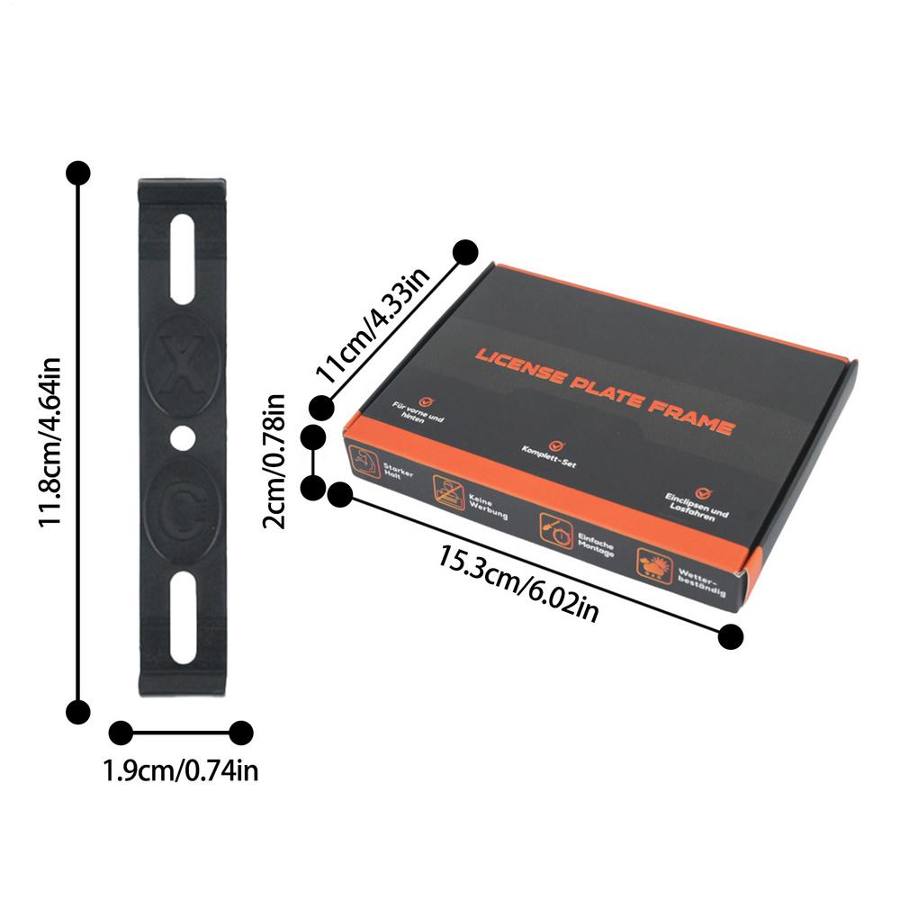 Frameless Universal License Plate Frame Reusable Invisible License Plate Frame Weather-Proof Car License Frame Cover Holder