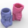 Silicone Clay MouldS Flowerpot Molds Girl Shaped Silicone Pen Holder Moulds for Succulent Planters Flowerpot Pen Holder