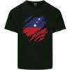 Torn Samoa Flag Samoan Day Football Mens Cotton T-Shirt Tee Top