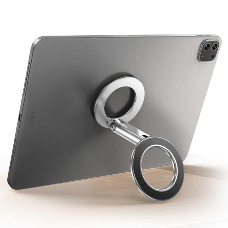 Double Sided Magnetic Metal Foldable Phone Tablet Stand For Desktop Office Compatible With Iphone