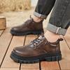 22 Autumn and Winter New Outdoor Driving Thick-soled Wear-resistant Leisure Sports Dad Leather Shoes