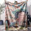 Plum Blossom Throw Soft Flannel AC Blanket Lightweight Summer Nap Throw Cozy  Blanket for Sofa Bed Travel Home