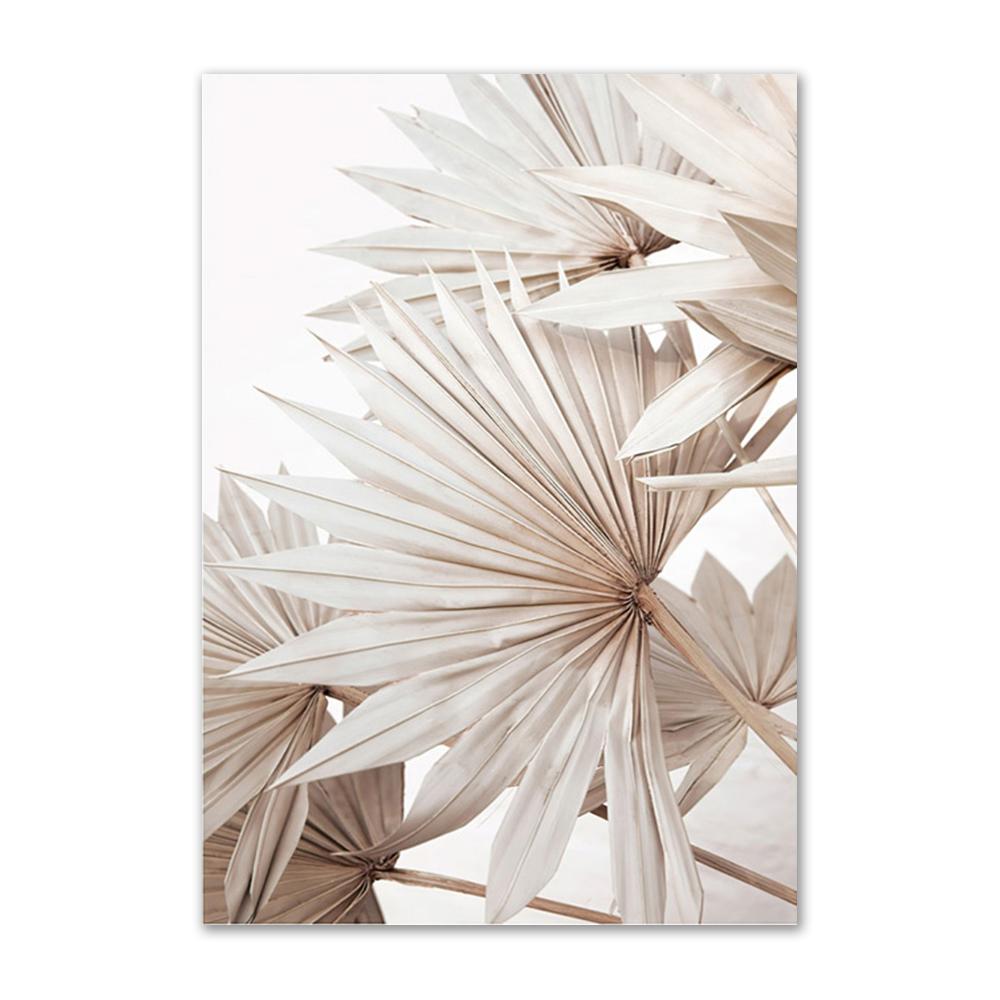 

Бежевый настенный постер и принты, природный пейзаж, холст, картина, тростниковая пальма, цветочный мягкий рисунок из перьев, настенная картина для гостиной 30x40cm No Frame