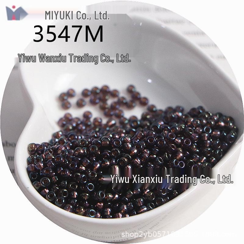Miyuki 3mm Iridescent Silver-Lined Seed Beads for DIY Crafting, Bracelets, and Necklaces