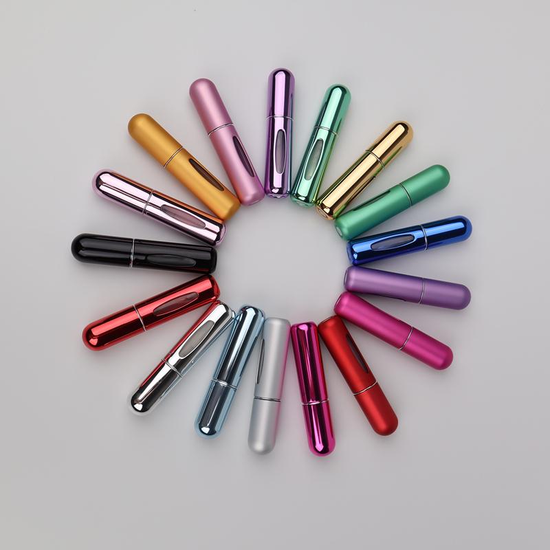 5Pcs 5ml Perfume Refill Bottle Sets Mini Portable Refillable Spray Scent Pump Empty Cosmetic Containers Atomizer