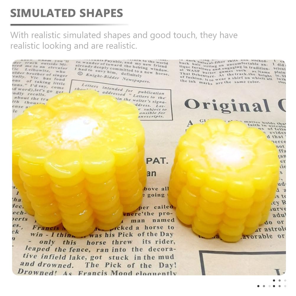 ABOOFAN Corn Sample Fake Corn Kitchen Pretend Realistic Fake Vegetable Vegetable Food Sample 2-Piece Simulation, Cut, Play, Corn, Cut, Model,