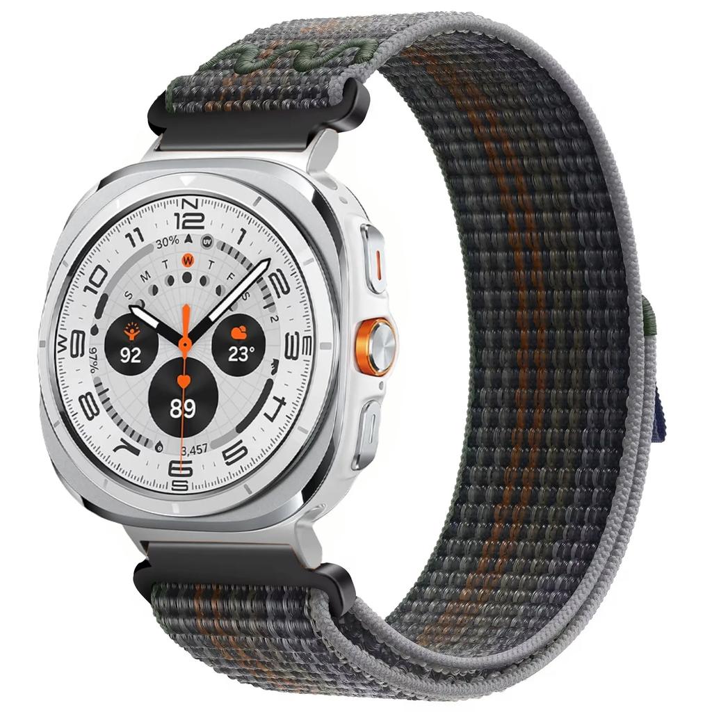 Geborduurd Nylon Bandje voor Samsung Galaxy Watch Ultra 47mm Armband Polsband Sport Ademend Riempje Galaxy Watch 8 Ultra 2026