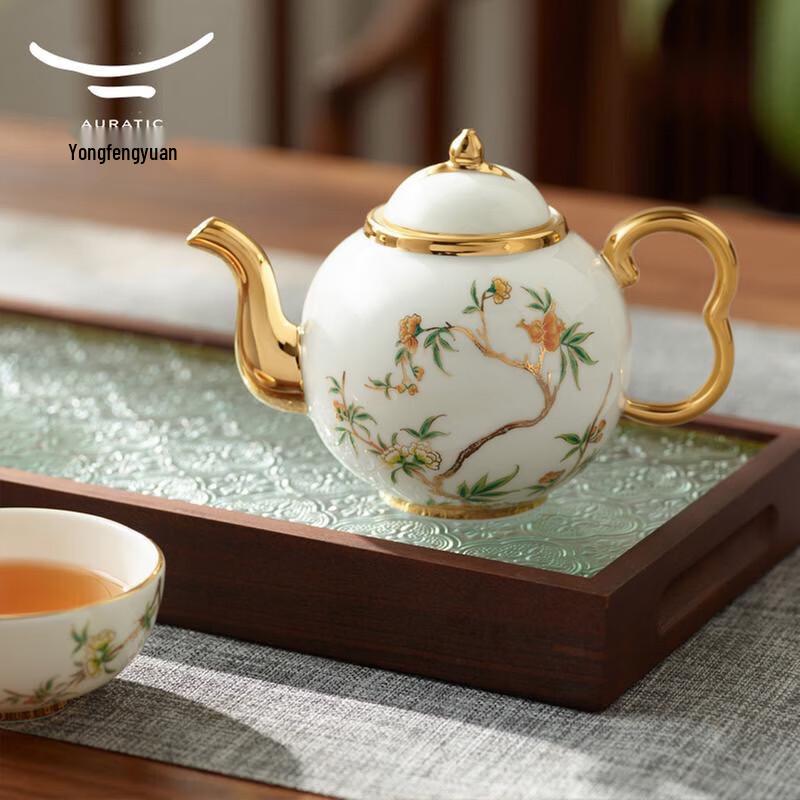 Yongfengyuan Madam Porcelain Pomegranate Garden 8-Piece Tea Set