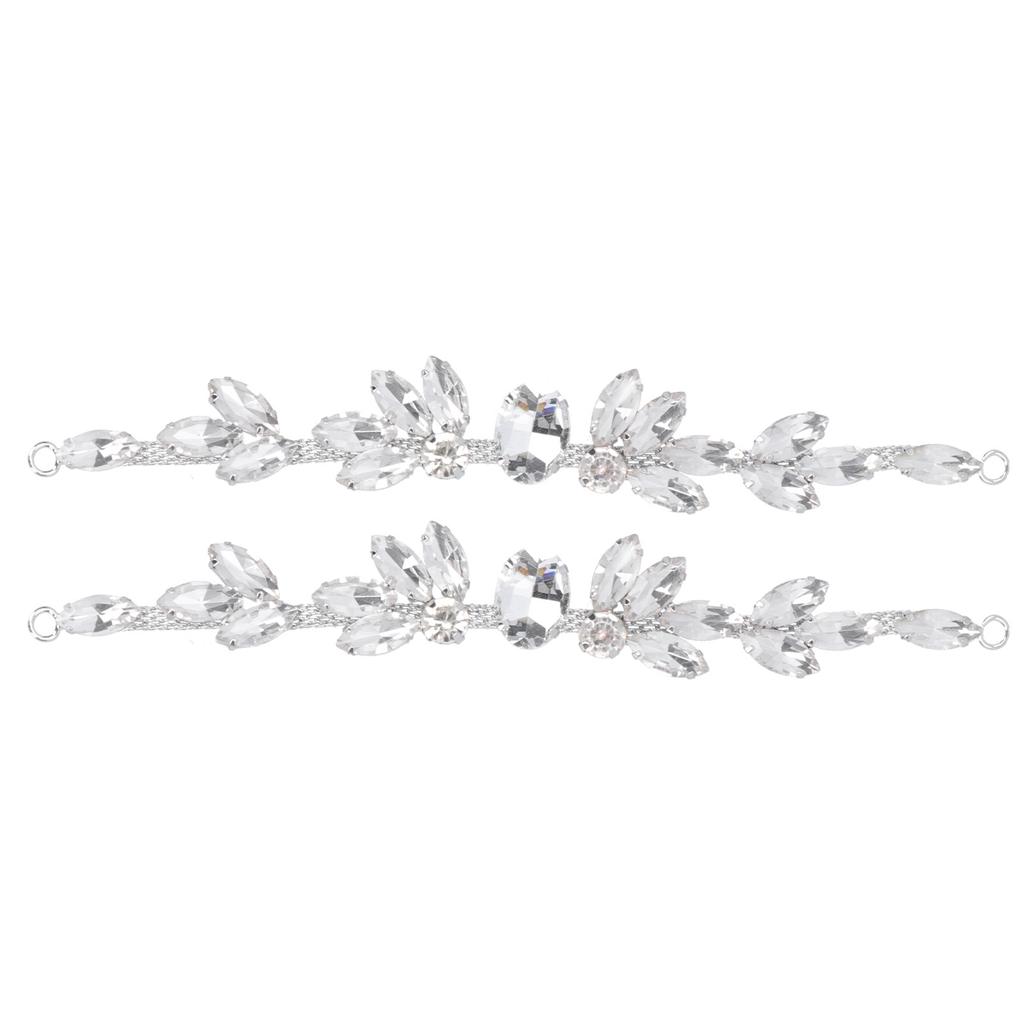 2Pcs Marquise Diamond Claw Chain Trim Glass Women s Clothing Accessories DIY Sewing Decor Craft2x17cm Oval