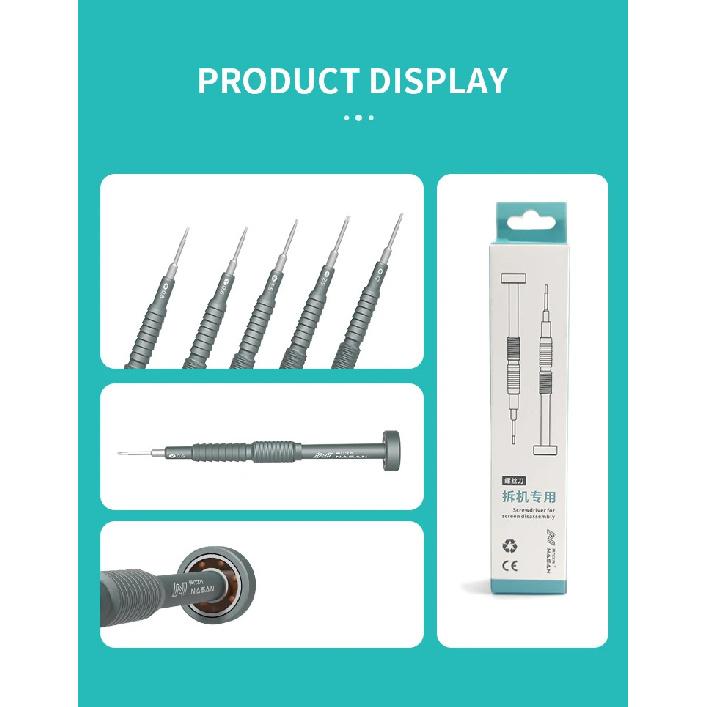 NASAN 5pcs High Hardness Screwdriver Kit Convex Cross Torx T2 Y0.6 Pentalobe Phillips For Phone Watch Tablet Repair Opening Tool