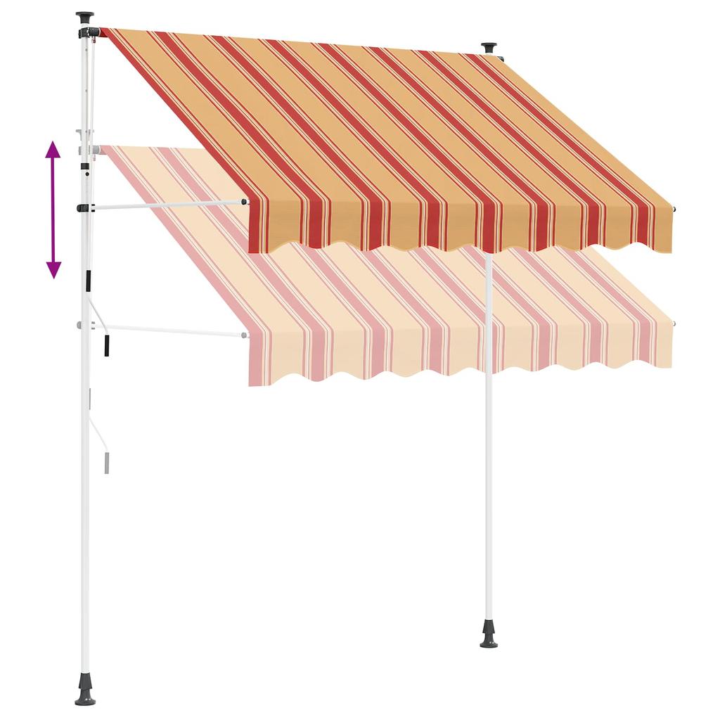 Manual Retractable Awning Multicolour 300 X 115 X 300 Cm