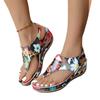 Fashion Shoes Female 2025 Brand Pinch Toe Women's Slippers Fashion Printing Beach Slippers Women Summer Plus Size Wedge Slippers Zapatos