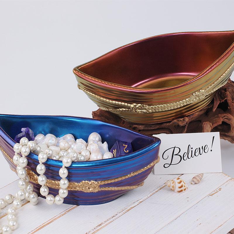 DIY Crystal Epoxy Resin Mold Gypsum Cement Pirate Ship Boat Storage Box Container Decorative Mirror Silicone Molds
