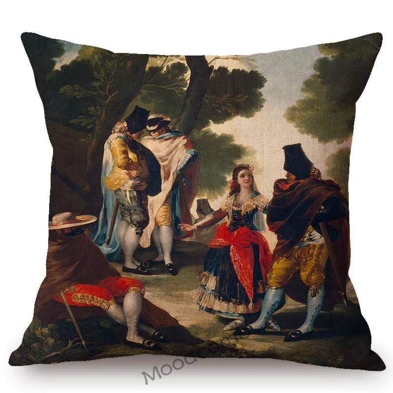 Francisco Goya Most Famous Art Painting Antique Christian Virgin Maria Sofa Throw Pillowcase Bible Store Cushion Cover Case