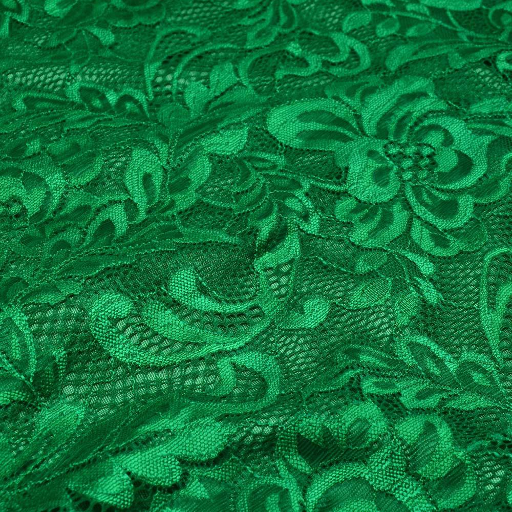 European Chiffon and Lace Round Neck Evening Dress for Women