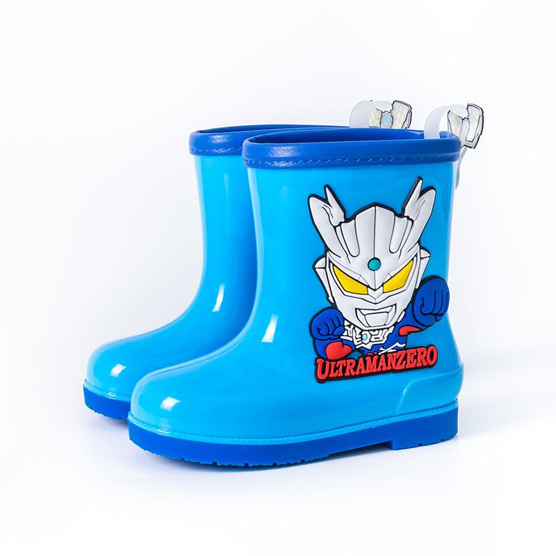 

Zero Children s Rain Boots Four Seasons Boys Rain Boots Ultraman Baby Thick Sole Non-Slip Toddler Kindergarten Water Shoes Boys 210