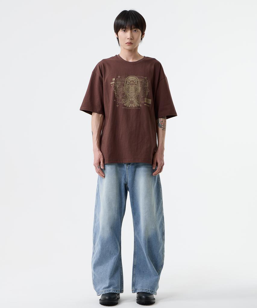 Nasttingijeubeleoldaenmi Digital Human Tee_Brown