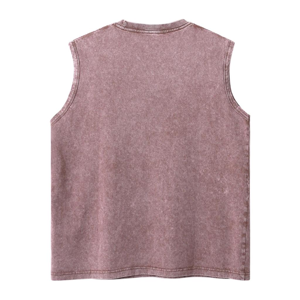 230g Unisex Heavyweight Distressed Vintage Cotton Sleeveless T-Shirt