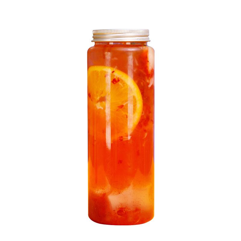 400/500/650Ml Round Disposable Juice Beverage Bottle Milk Tea Yogurt Transparent Plastic Bottles
