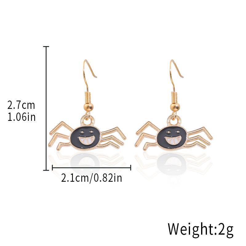 Halloween Earrings Cartoon Ghost Kid Earrings, Dripping Oil Cute Reaper Pumpkin Earrings Horror Earrings