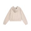 Jordan Essentials Casual Sport Knit Loose Hoodie Crop Top Women Tops Light-Iron-Ore DD6999-012