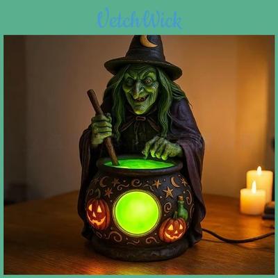 Lámpara de Halloween Bruja Fantasma Sirena Con Alimentación USB Para Decoración de Fiesta y Regalo