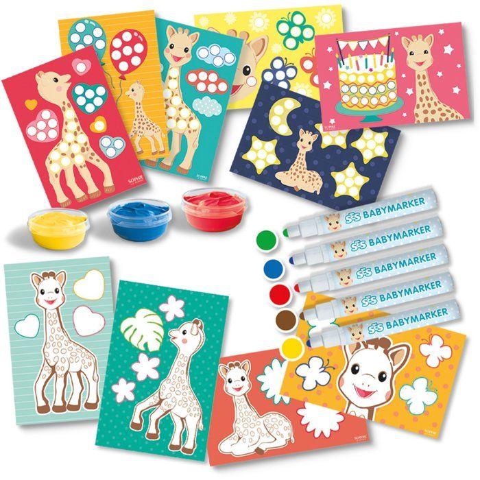 Coloriage et peinture - SES CREATIVE - Hobby 1 - 4 - Sophie la girafe - Activité créative et éducative - Idée cadeau - Des 1 an