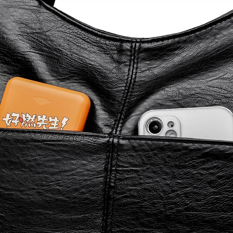 Women's Shoulder Bag Large Capacity Mother Bag Soft Leather Handbag with Coin Purse Crossbody Bag for Women