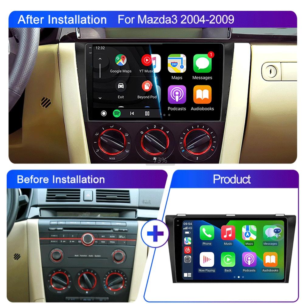 Android 14 Car Radio For Mazda 3 I For Mazda3 BK 2003 - 2009 Multimedia Video Player Navigation Stereo GPS No 2din 2 Din Dvd