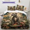 Vintage Pitbull Pattern Bedding Home Decoration Birthday Gift (1 * duvet cover + 2 * pillowcase, without core)