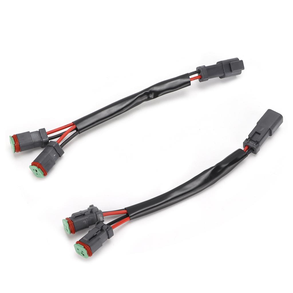 2pcs LED Work Light Socket Wiring Harness 2‑Lead 2Pin Male To Female Universal for Car