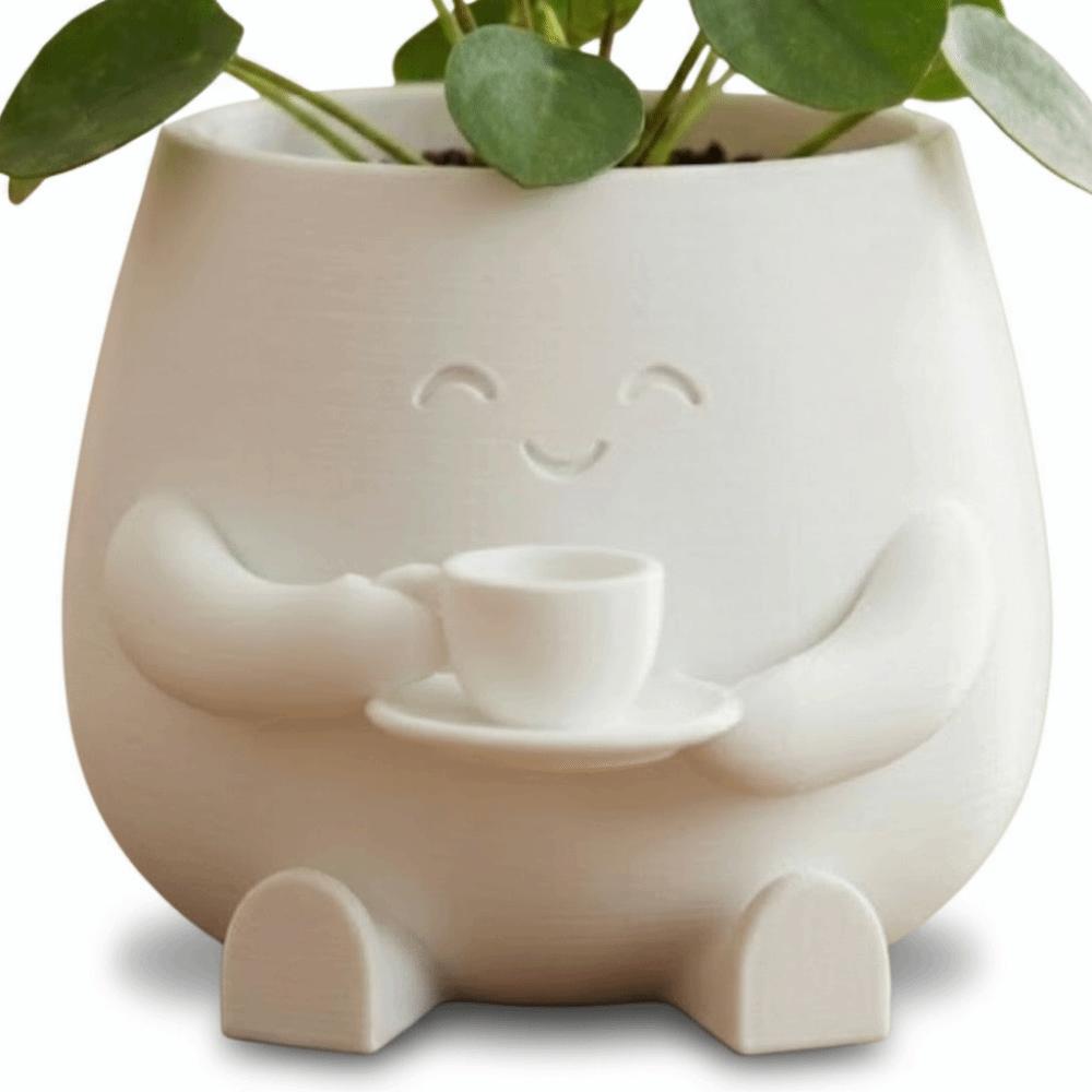 Stylish Design Head Planter Mini Size Desktop Decoration Landscape Plant Pot Home Decor
