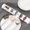 2 PCS Western Restaurant Hotel Table Decoration Napkin Buckle, Cute Butterfly Dragonfly Bee Napkin Ring, Creative Napkin Ring