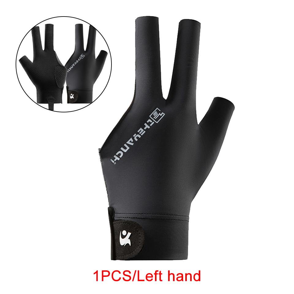 1Pcs Billiard Gloves Three Fingers Thin Breathable Mesh Surface Open-fingered Billiard Silicone Non-slip Gloves Men Women