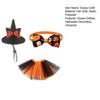 Goose Outfits Halloween Porch Goose Clothes with Witch Hat Bowtie And Tutu Skirt for 23-inch Lawn Goose Statue