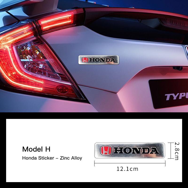 Car Logo Aluminum Label Stickers Decorative Accessories For Honda Civic Fit Accord City Vezel CR-V S660 Odyssey HR-V Insight EC5